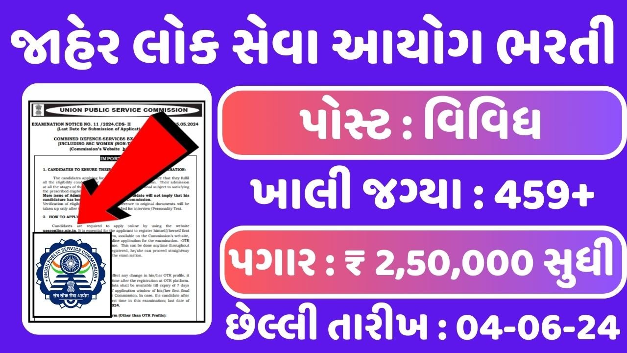 UPSC CDS Recruitment 2024